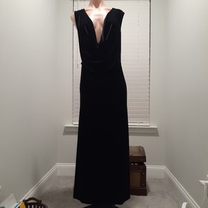 Black Velour Formal/Prom Dress